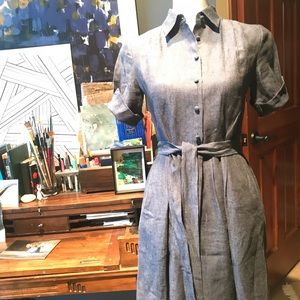 Custom Ink Linen Shirt Dress